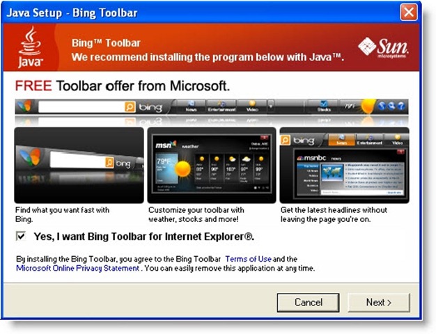 javabingtoolbar