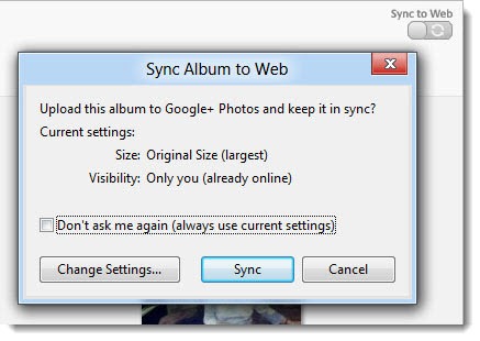 Google+ - sync photos between Android phone and PC