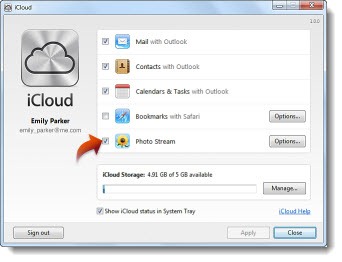 Apple iCloud - setup - Windows PC