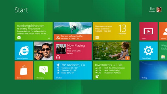 Windows 8 Start Screen