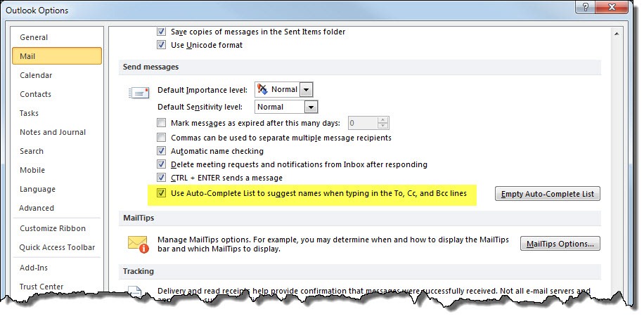 how to add read receipt in outlook 2010