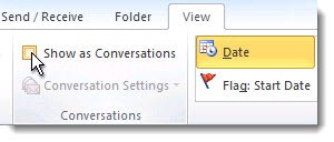 Office 365 - Outlook conversation view