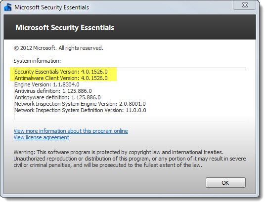 Microsoft Security Essentials updated to version 4.0