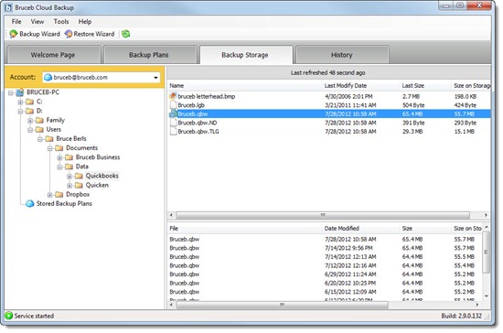 Bruceb Cloud Backup - easy to use software for restoring data