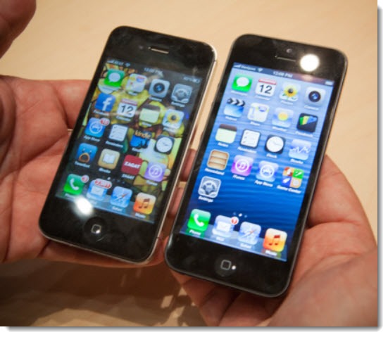 Apple iPhone 5 compared to iPhone 4