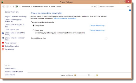 Windows 8 Is Exactly Like Windows 7 - Power Options