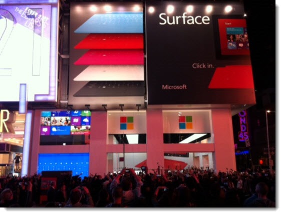 Windows 8 launch in Times Square