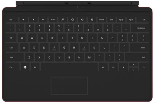 Microsoft Surface touch keyboard