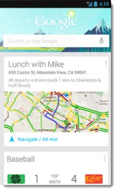 Google Now screen shot