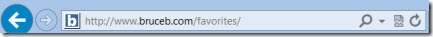 Internet Explorer address bar