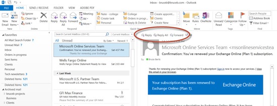 Office 2013 - Outlook - inline replies