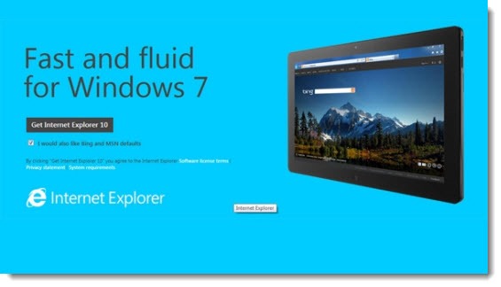 Internet Explorer 10 for Windows 7