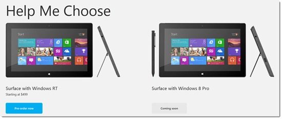 Surface RT and Surface Pro