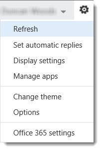 Outlook Web App - options