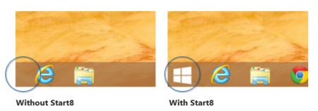 Stardock Start8 - restore Windows 8 Start menu