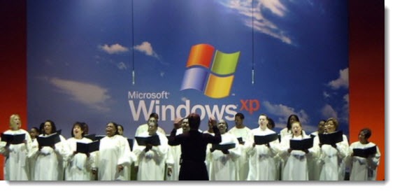 Windows XP launch - gospel choir