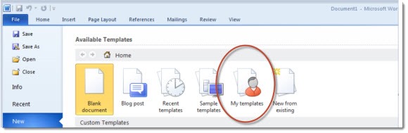 microsoft office 2010 excel templates