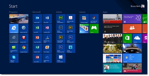 Windows 8 Start screen - desktop computer