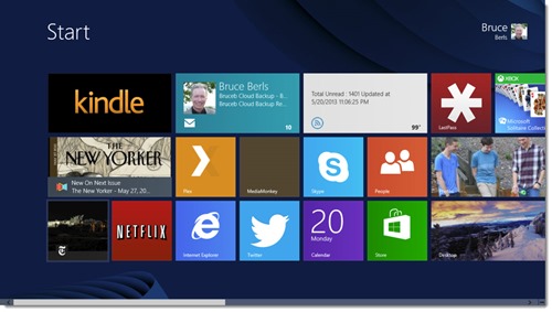 Windows 8 Start screen - tablet