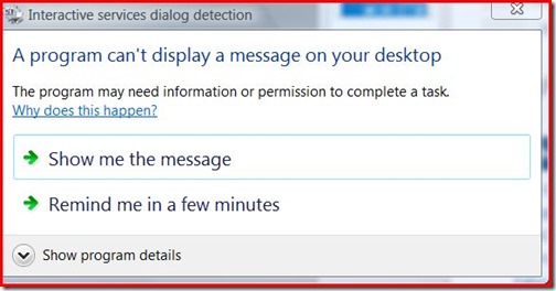 Security Essentials - interactive services dialog detection