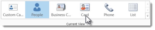 Outlook 2013 - change contact views