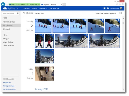 Skydrive - all photos view