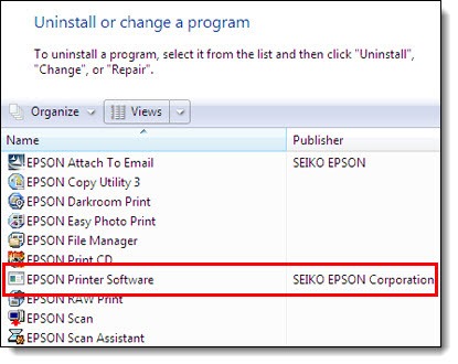 Epson printer programs