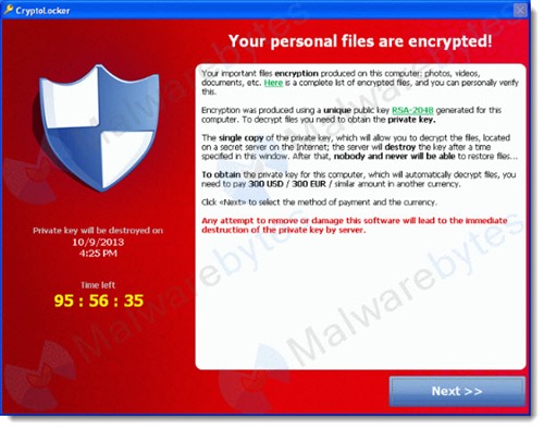 CryptoLocker - a security nightmare