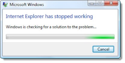 internet explorer 11 quit working after avg update