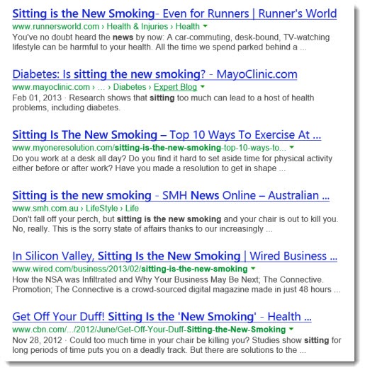 Sitting is the new smoking