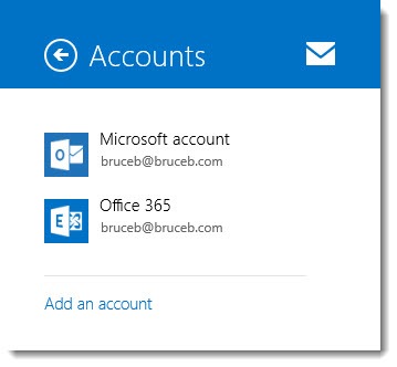 Windows 8 - rename mail accounts