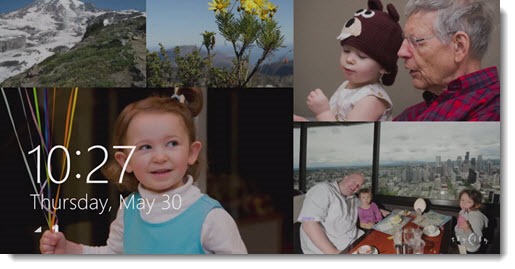 Windows 8.1 - display photos on your lock screen