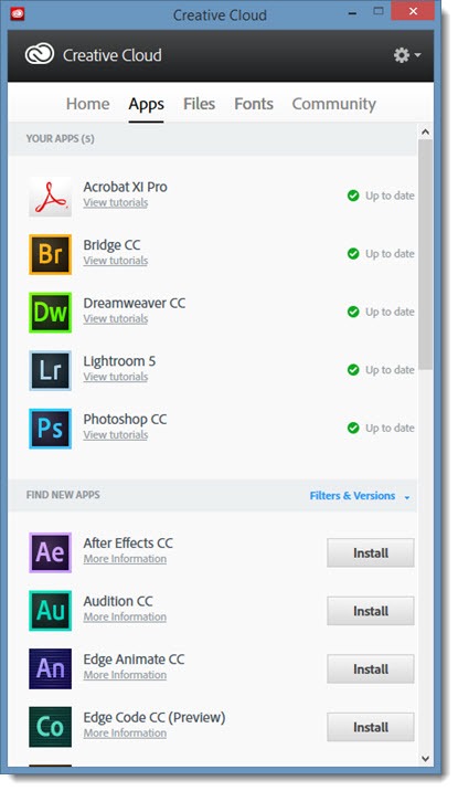 Adobe Creative Cloud app