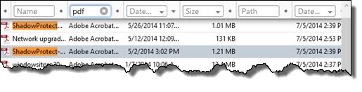 X1 Search - column filters