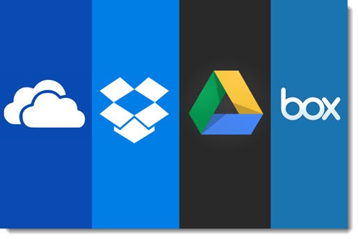 Dropbox, OneDrive, Google Drive, Box