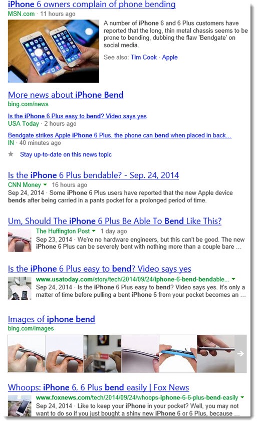 iPhone 6 Plus bending - news headlines