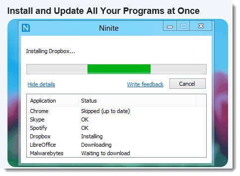 Ninite - fast, easy & painless program installs