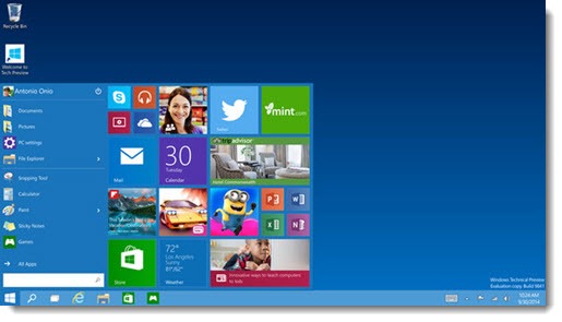 Windows 10 - the return of the start menu