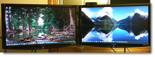 Windows 8 dual monitors - different pictures for wallpaper
