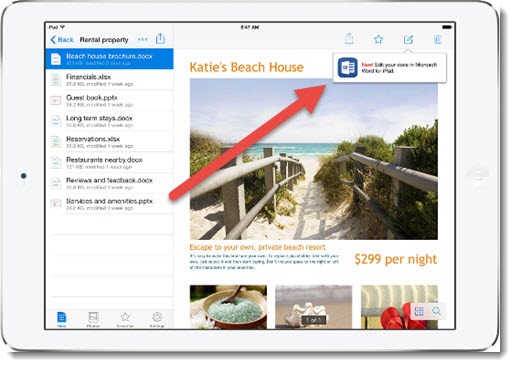 Open Office documents from Dropbox mobile app