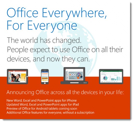 Office everywhere for everyone on every device