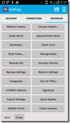 Android Office 365 - Touchdown options 4
