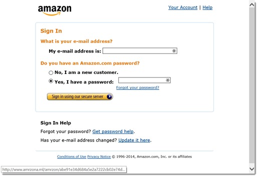 Amazon scam website