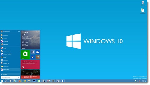 Windows 10 - the return of the Start menu