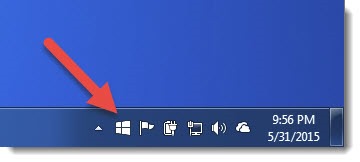 Windows 10 upgrade notification - taskbar icon