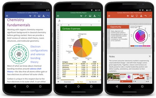 Office for Android phones - Word, Excel & Powerpoint apps released