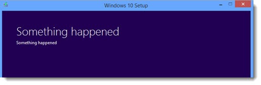 Windows 10 - something happened