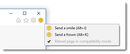 Windows 10 - Internet Explorer send a smile