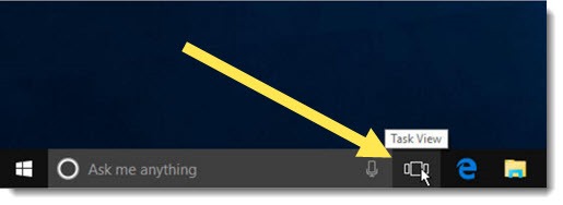 Windows 10 Task View - taskbar icon