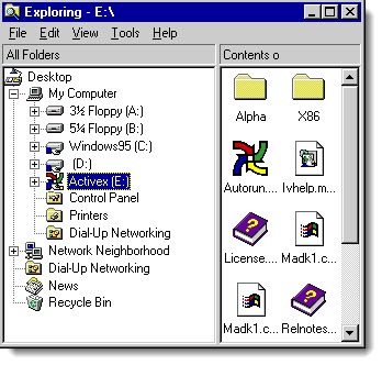 Windows 95 File Explorer